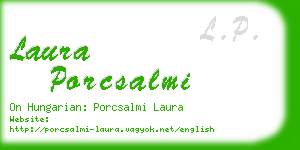 laura porcsalmi business card